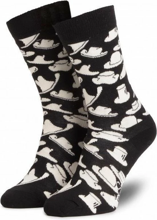 Happy Socks Hats Sokken, Zwart/Wit - Maat 36-40 2 Happy Socks Hats Sokken, Zwart/Wit - Maat 36-40 - Afbeelding 2