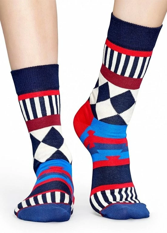 Happy Socks Disco Tribe Anniversary Sokken - Blauw/Rood/Zwart - Maat 36-40 3 Happy Socks Disco Tribe Anniversary Sokken - Blauw/Rood/Zwart - Maat 36-40 - Afbeelding 3
