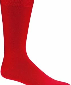 Socks4Fun – 2 Paar Rode Sokken – Drukvrije Boord - Maat 35/38