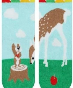 Merkloos Verjaardag Cadeau - Bambi Sokken - Meisjes Sokken - Leuke Sokken - Vrolijke Sokken - Luckyday Socks - Sokken Met Tekst - Aparte Sokken - Socks Waar Je Happy Van Wordt