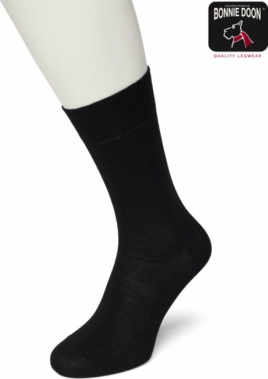 Bonnie Doon Katoenen Comfort Sok Zwart Dames Maat 39/42 - Speciale Breitechniek In Boord - Knelt Niet - Katoen En Lycra - Maximaal Draagcomfort - Zakt Niet Af - Gladde Teennaad - Voor Gevoelige Voeten En Benen - Black - BE121401.1 1 Bonnie Doon Katoenen Comfort Sok Zwart Dames Maat 39/42 - Speciale Breitechniek In Boord - Knelt Niet - Katoen En Lycra - Maximaal Draagcomfort - Zakt Niet Af - Gladde Teennaad - Voor Gevoelige Voeten En Benen - Black - BE121401.1