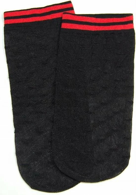 2 Pack Lores Visnet Pantysokjes Met Hartjes Gioco 20Den, Nero/rosso , One Size 2 2 Pack Lores Visnet Pantysokjes Met Hartjes Gioco 20Den, Nero/rosso , One Size - Afbeelding 2