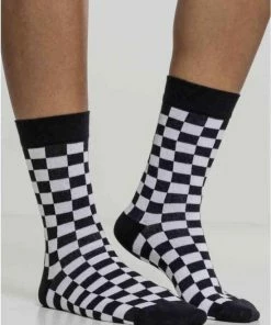 Urban Classics Sokken -39/42- Checker 2-Pack Zwart/Wit