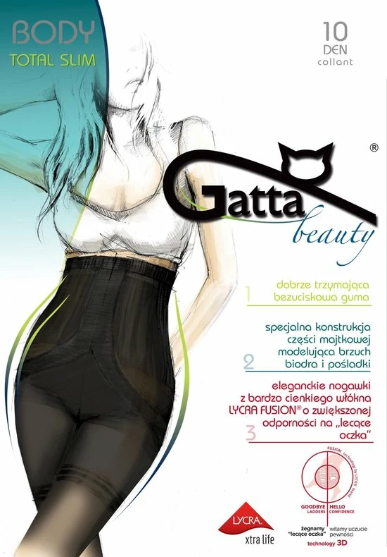 Gatta Corrigerende Lycra Panty Total Slim Fusion 10 Den - Kleur Visione Maat 4-L 3 Gatta Corrigerende Lycra Panty Total Slim Fusion 10 Den - Kleur Visione Maat 4-L - Afbeelding 3
