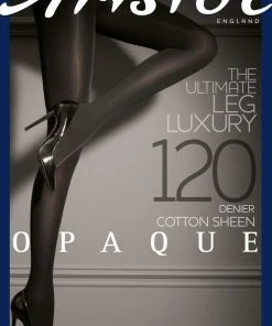 Aristoc The Ultimate Leg Luxury 120 Denier Cotton Sheen Zwarte Opaque Panty/Maillot. M/L -beenmode Verkoop 550x797 2