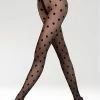Gatta Lycra Satin Sheers Mesh Panty Funny 07 20DEN Met Grote Stippen Zwart, Maat M (3)