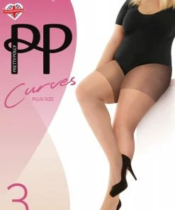 Pretty Polly Curves - Plus Size - 15 Denier - Ladder Resist Panty - 3 Paar - Maat 54 - 60 - Dark Nude -beenmode Verkoop 550x801