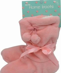 Inter Socks Huis Sloffen / Pantoffels - Zacht Comfortabele Homeboots Met ANTI-SLIP - Roze- Maat 39/41 - Extra Zacht