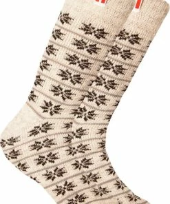 John Brilliant Noorse Wollen Sokken Met Een Kleine Geweven Deense Vlag, Nature/navy -beenmode Verkoop 550x807