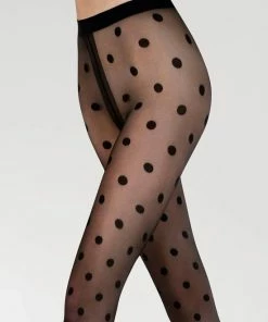 Gatta Lycra Satin Sheers Mesh Panty Funny 07 20DEN Met Grote Stippen Zwart, Maat M (3) -beenmode Verkoop 550x812 5