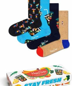 Happy Socks Healthy Lifestyle Giftbox 4P Multi - 36-40 -beenmode Verkoop 550x814