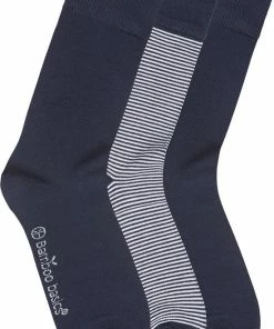 Bamboo Basics - Bamboe Sokken Beau (3-pack) Unisex - Navy Gestreept - 35-40