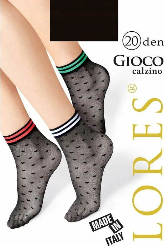 2 Pack Lores Visnet Pantysokjes Met Hartjes Gioco 20Den, Nero/rosso , One Size 4 2 Pack Lores Visnet Pantysokjes Met Hartjes Gioco 20Den, Nero/rosso , One Size - Afbeelding 4