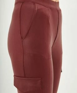 Merkloos Blueberry Leggings- Legging Dames - Broek Skinny - Broek Dames Strech - Legging Lederlook-Legging Meisje - Legging Dames Volwassenen - High-Waist Dames Hoge Taille - Leggings - Push-Up - Up-Fit - Bordeauxrode -beenmode Verkoop 550x825 58