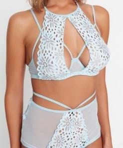 TRENDYOL Ondergoedset - Blauw - Ajouré -beenmode Verkoop 550x825 66