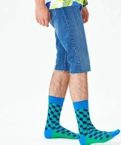 Happy Socks - Filled Optic - 36-40 - Blauw/Groen -beenmode Verkoop 550x826 6