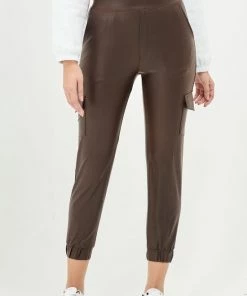 Merkloos Blueberry Leggings- Legging Dames - Broek Skinny - Broek Dames Strech - Legging Lederlook-Legging Meisje - Legging Dames Volwassenen - High-Waist Dames Hoge Taille - Leggings - Push-Up - Up-Fit - Bruin Legging -beenmode Verkoop 550x835